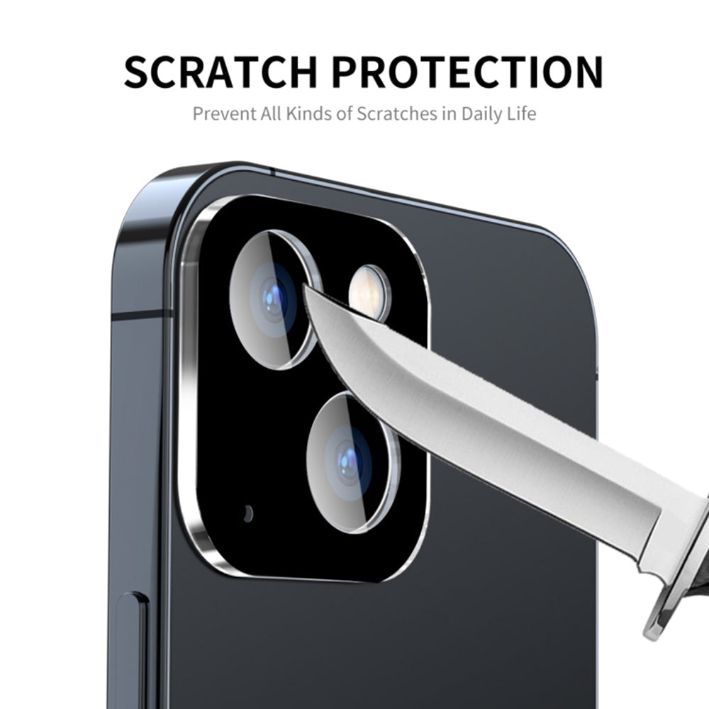 Folie de protectie Camera Spate Techsuit pentru Apple iPhone 15 Plus / 15, Sticla Securizata, Neagra