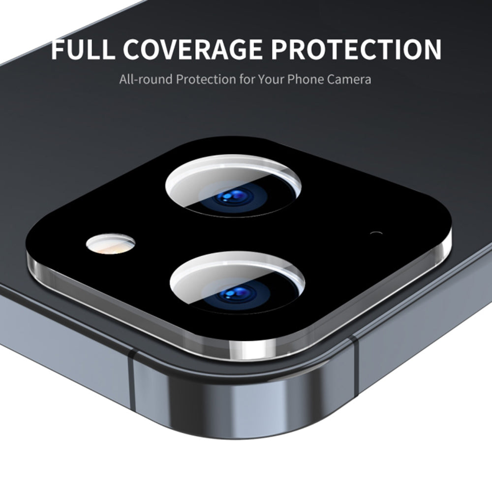 Folie de protectie Camera Spate Techsuit pentru Apple iPhone 15 Plus / 15, Sticla Securizata, Neagra