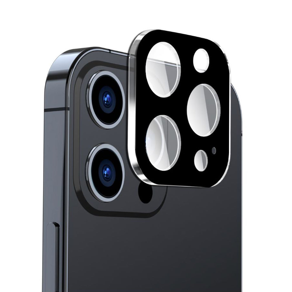 Folie de protectie Camera Spate Techsuit pentru Apple iPhone 16 Pro Max / 16 Pro, Sticla Securizata, Neagra