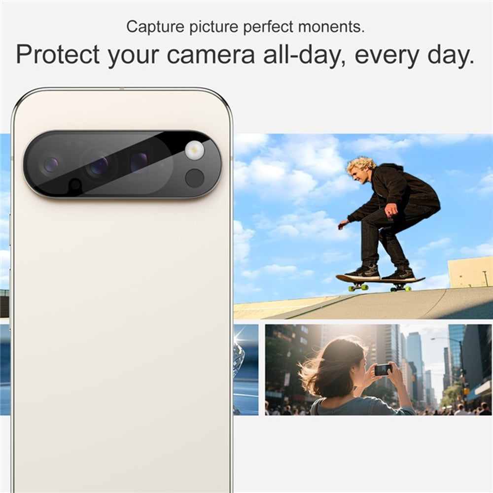Folie de protectie Camera Spate Techsuit pentru Google Pixel 10 Pro XL, Sticla Securizata, Neagra