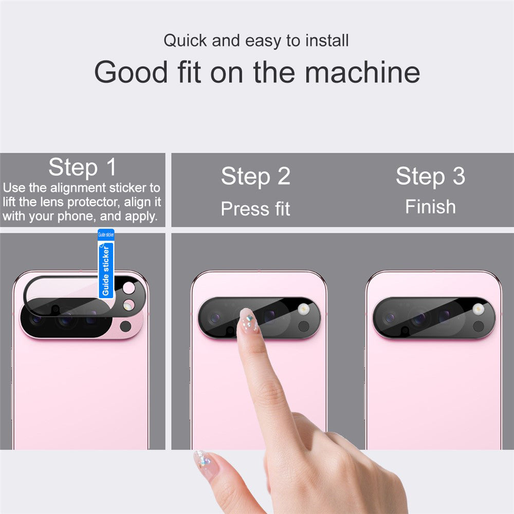 Folie de protectie Camera Spate Techsuit pentru Google Pixel 10a, Sticla Securizata, Neagra