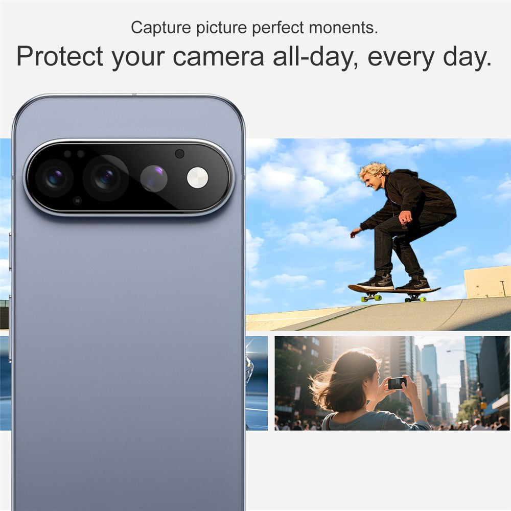 Folie de protectie Camera Spate Techsuit pentru Google Pixel 11 Pro, Sticla Securizata, Neagra