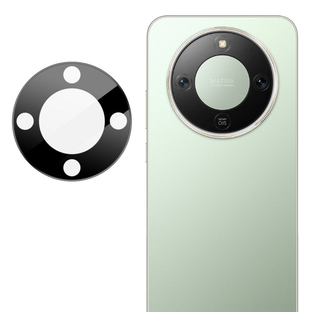 Folie de protectie Camera Spate Techsuit pentru Honor Magic8 Lite, Sticla Securizata, Neagra