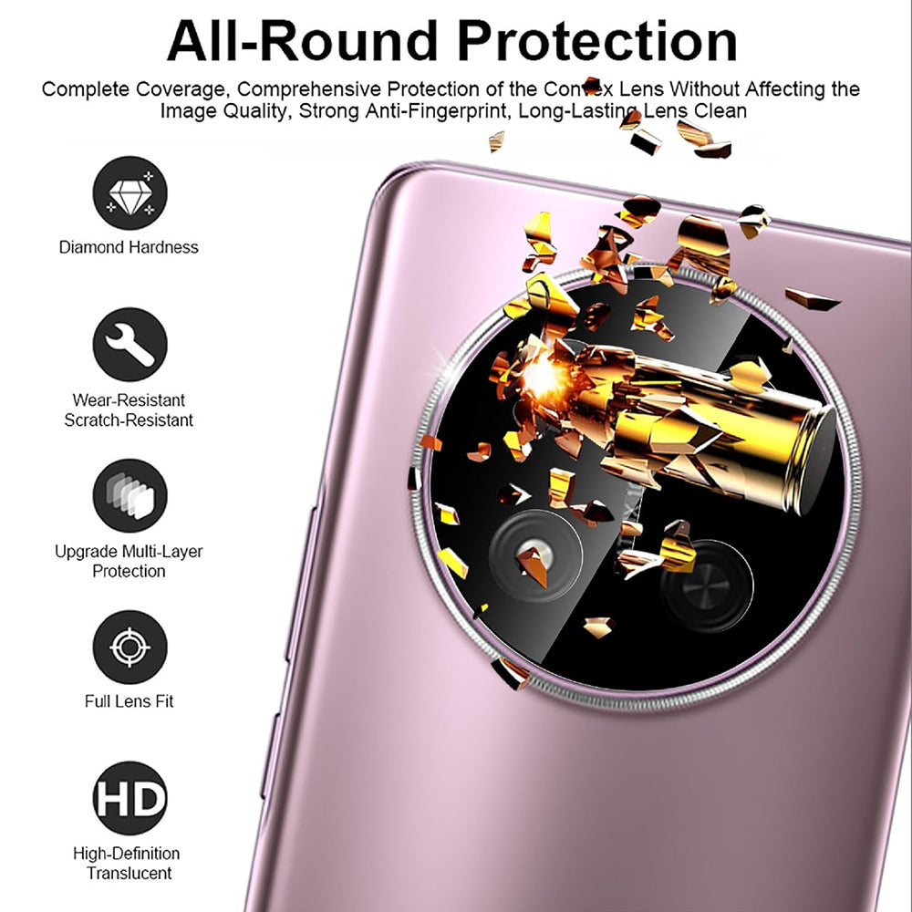 Folie de protectie Camera Spate Techsuit pentru Honor X9c / Magic7 Lite, Sticla Securizata, Neagra