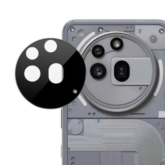Folie de protectie Camera Spate Techsuit pentru Nothing Phone (3a) Pro, Sticla Securizata, Neagra