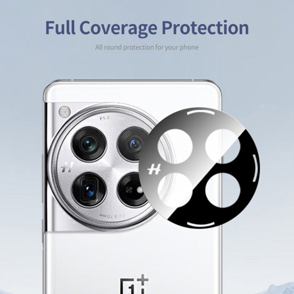 Folie de protectie Camera Spate Techsuit pentru OnePlus 12, Sticla Securizata, Neagra