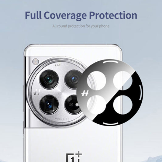 Folie de protectie Camera Spate Techsuit pentru OnePlus 12, Sticla Securizata, Neagra