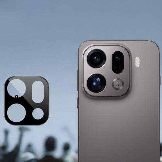 Folie de protectie Camera Spate Techsuit pentru Oppo Find X9 Pro, Sticla Securizata, Neagra