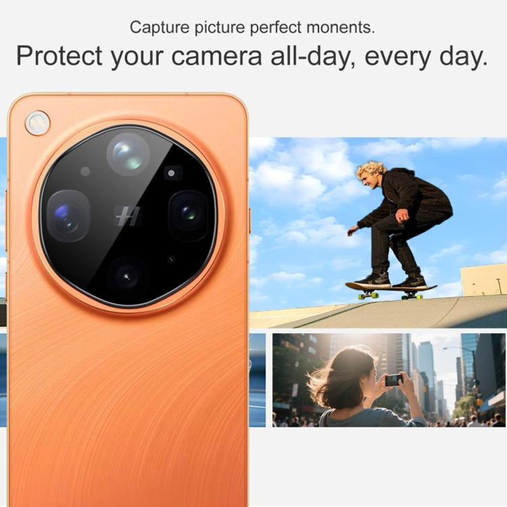 Folie de protectie Camera Spate Techsuit pentru Oppo Find X9 Ultra, Sticla Securizata, Neagra