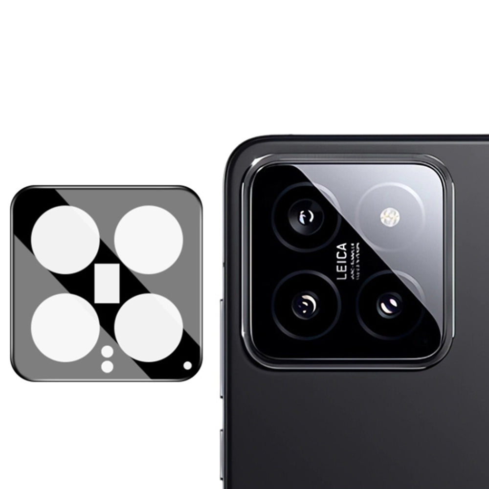 Folie de protectie Camera Spate Techsuit pentru Xiaomi 14, Sticla Securizata, Neagra
