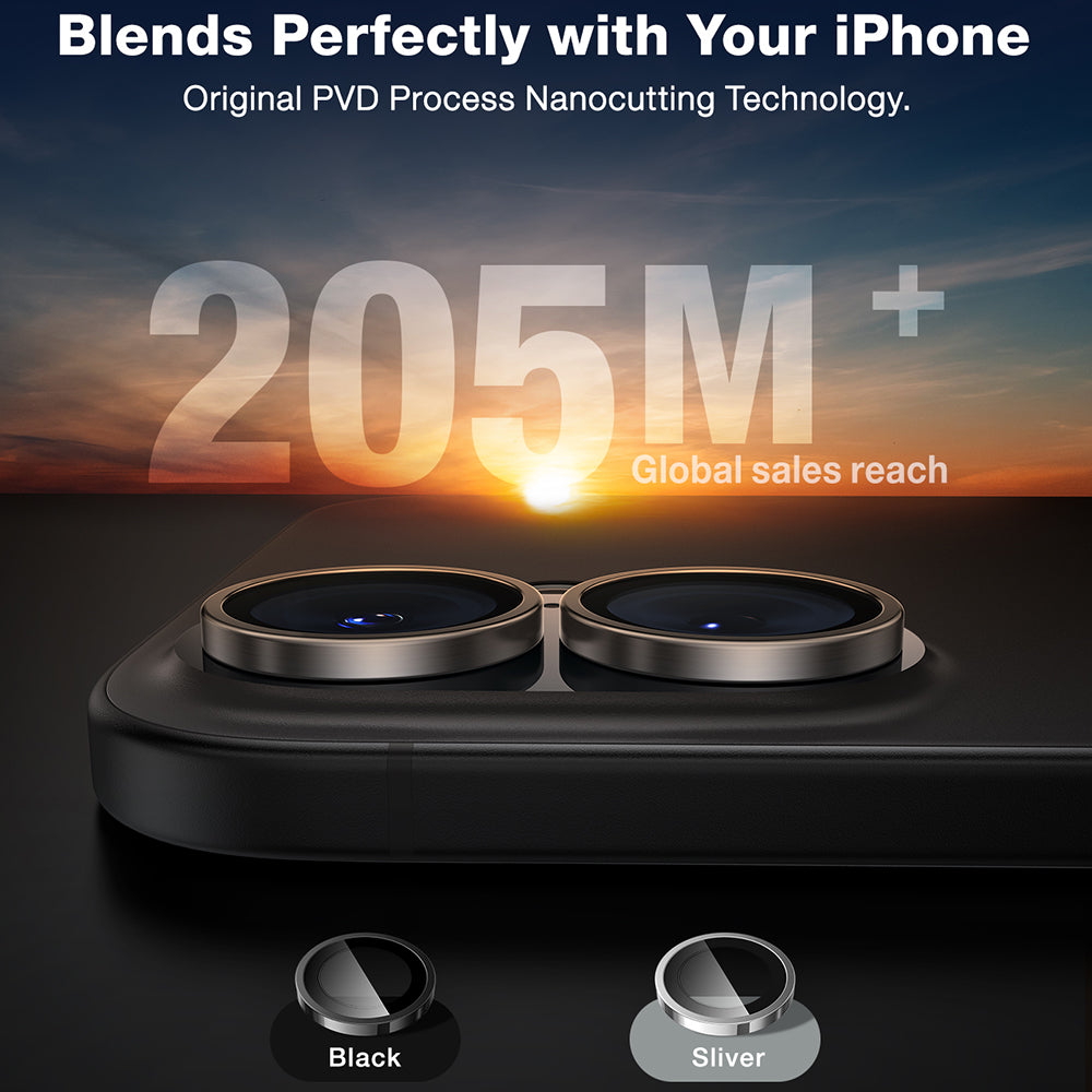 Folie de protectie Camera Spate Torras Lensguard pentru Apple iPhone 16 Plus / 16, Sticla Securizata, Gri Metalic