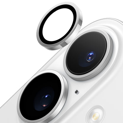 Folie de protectie Camera Spate Torras Lensguard pentru Apple iPhone 16 Plus / 16, Sticla Securizata, Gri Metalic