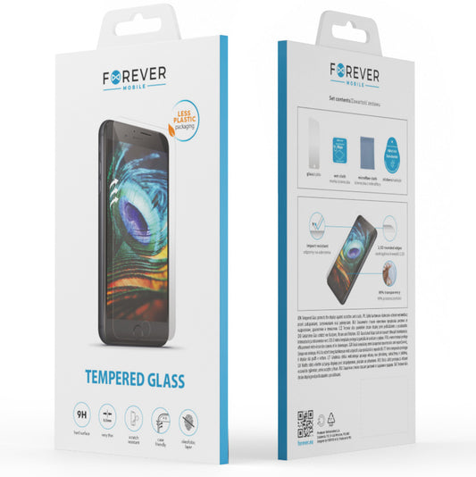 Forever Screen Protector for Honor X7a, Glass Shield, Full Glue, 2.5D 