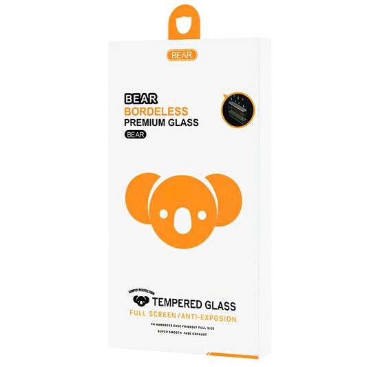 Bear Borderless Borderless Screen Protector for Apple iPhone 15 Plus, Glass Protected, Full Glue