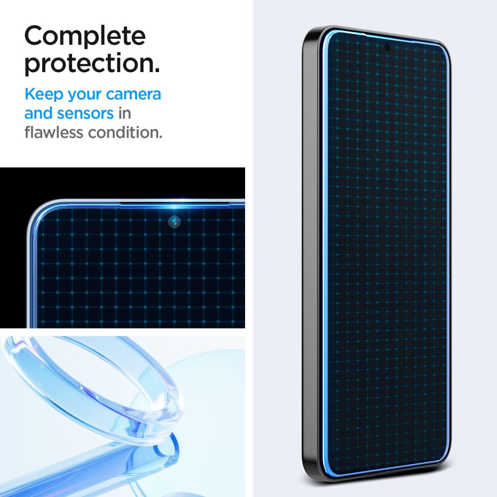 Folie de protectie Ecran Spigen GlastR EZ FIT pentru Samsung Galaxy S25+ S936 / S24+ S926, Sticla Securizata, Full Glue, Set 2 bucati AGL07432
