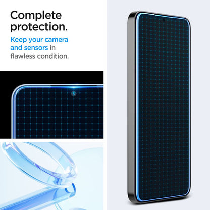 Folie de protectie Ecran Spigen GlastR EZ FIT pentru Samsung Galaxy S25+ S936 / S24+ S926, Sticla Securizata, Full Glue, Set 2 bucati AGL07432