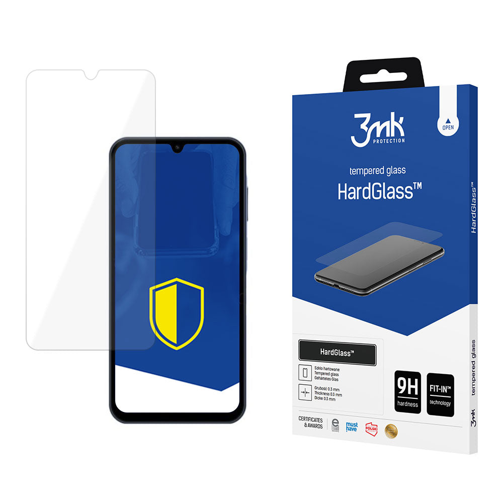 3MK HardGlass Screen Protector do Samsung Galaxy A15 5G A156 / A15 A155 / A25 A256, szkło ochronne, pełne klejenie