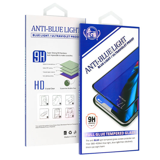 Folie de protectie Ecran Anti Blue Light OEM pentru Apple iPhone 11, Sticla Securizata, Full Glue, Neagra