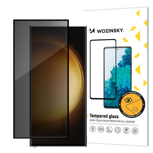 WZK AntiSpy Privacy Screen Protector dla Samsung Galaxy S24 Ultra S928, szkło ochronne, pełne klejenie 