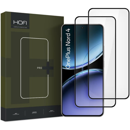 Folie de protectie Ecran HOFI Glass PRO+ pentru OnePlus Nord 4, Sticla Securizata, Full Glue, Set 2 bucati, 2.5D, Neagra