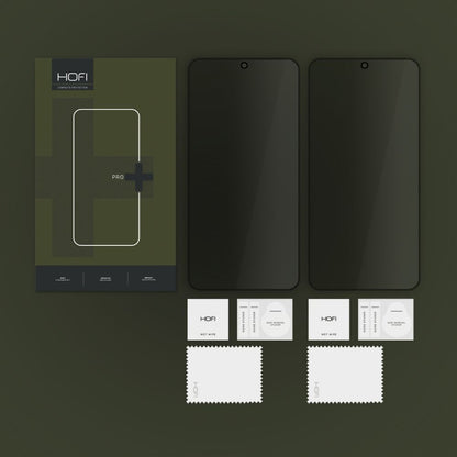 Folie de protectie Ecran Privacy HOFI Glass PRO+ pentru Samsung Galaxy S25 S931, Sticla Securizata, Full Glue, Set 2 bucati