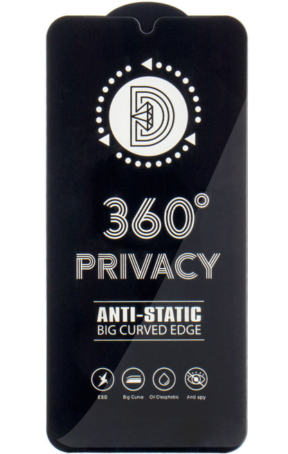 Folie de protectie Ecran Privacy OEM 360 pentru Apple iPhone 17 / 16 Pro, Sticla Securizata, Full Glue