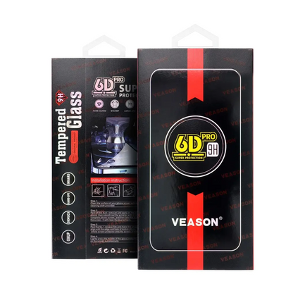 Folie de protectie Ecran Veason PRO pentru Apple iPhone 17 / 16 Pro, Sticla Securizata, Full Glue, 6D, Neagra