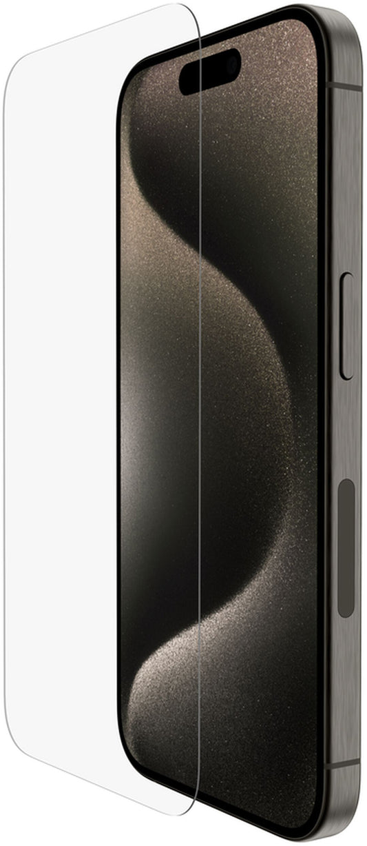 Folie de protectie Ecran Belkin ScreenForce TemperedGlass pentru Apple iPhone 15 Pro Max, Sticla Securizata, Full Glue OVA138zz