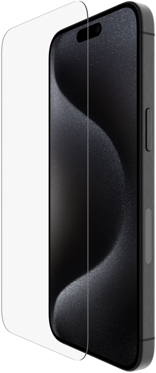 Folie de protectie Ecran Belkin ScreenForce UltraGlass 2 pentru Apple iPhone 15 Pro Max, Sticla Securizata, Full Glue OVA134zz