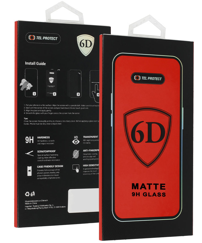 Folie de protectie Ecran Matte OEM pentru Apple iPhone 18 Pro Max, Sticla Securizata, Full Glue, 6D, Neagra