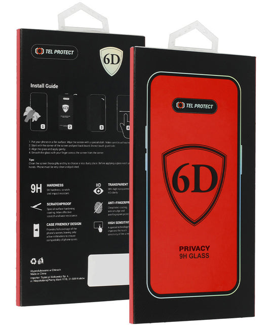 Folie de protectie Ecran Privacy OEM pentru Apple iPhone 18 Pro Max, Sticla Securizata, Full Glue, 6D