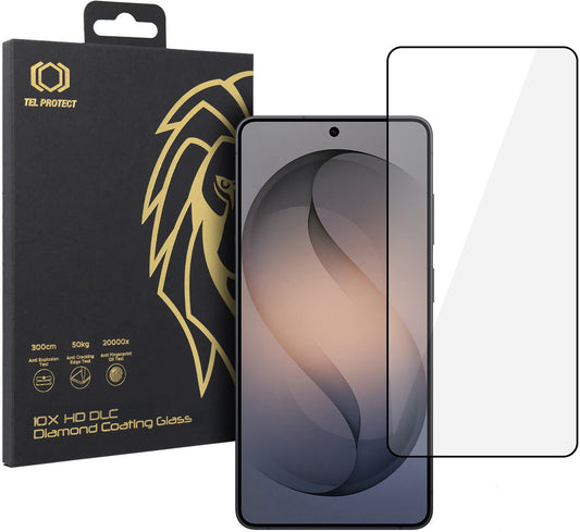 Folie de protectie Ecran Tel Protect 10X HD DLC Diamond Coating pentru Samsung Galaxy S26 Ultra S948, Sticla Securizata, Full Glue, Neagra