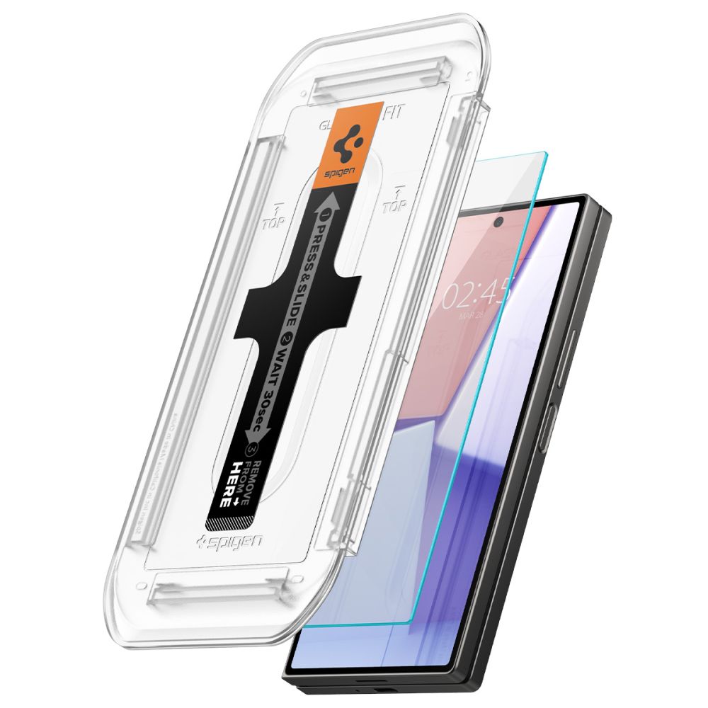 Folie de protectie Ecran Spigen EZ FIT pentru Samsung Galaxy Z Fold6 F956, Sticla Securizata, Full Glue, Set 2 bucati, 2.5D, Ecran Exterior AGL07969