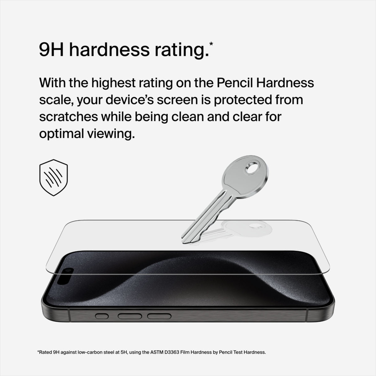 Folie de protectie Ecran Belkin ScreenForce TemperedGlass pentru Apple iPhone 15 Pro, Sticla Securizata, Full Glue OVA137zz