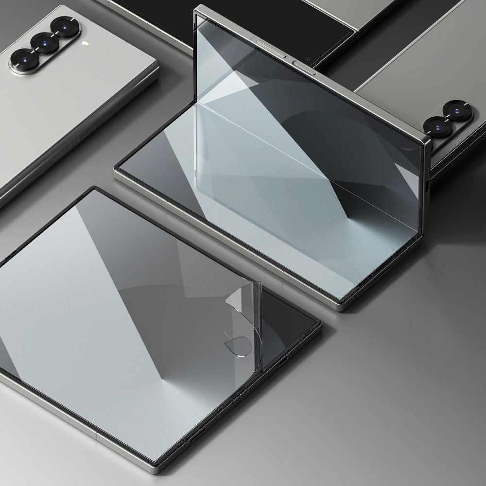 Folie de protectie Ecran Interior Ringke Dual Easy pentru Samsung Galaxy Z Fold6 F956, Plastic, Set 2 bucati