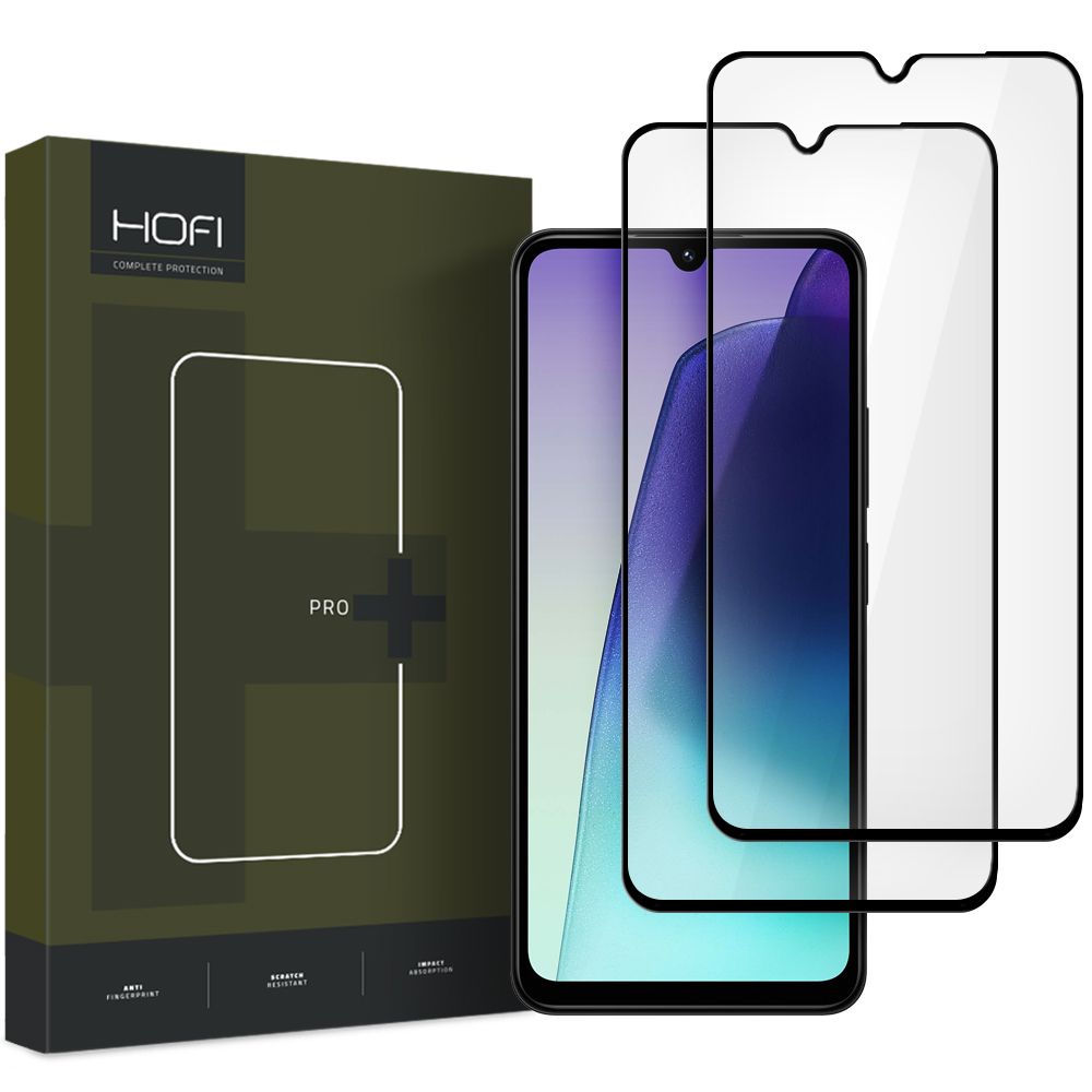 Folie de protectie Ecran HOFI Glass PRO+ pentru Xiaomi Redmi 14C, Sticla Securizata, Full Glue, Set 2 bucati, 2.5D, Neagra