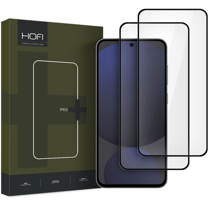 HOFI Glass PRO+ Screen Protector do Samsung Galaxy S24 FE S721, szkło ochronne, pełne klejenie, zestaw 2 sztuk, 2.5D, czarny