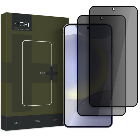 Folie de protectie Ecran Privacy HOFI Glass PRO+ pentru Samsung Galaxy S25 S931, Sticla Securizata, Full Glue, Set 2 bucati