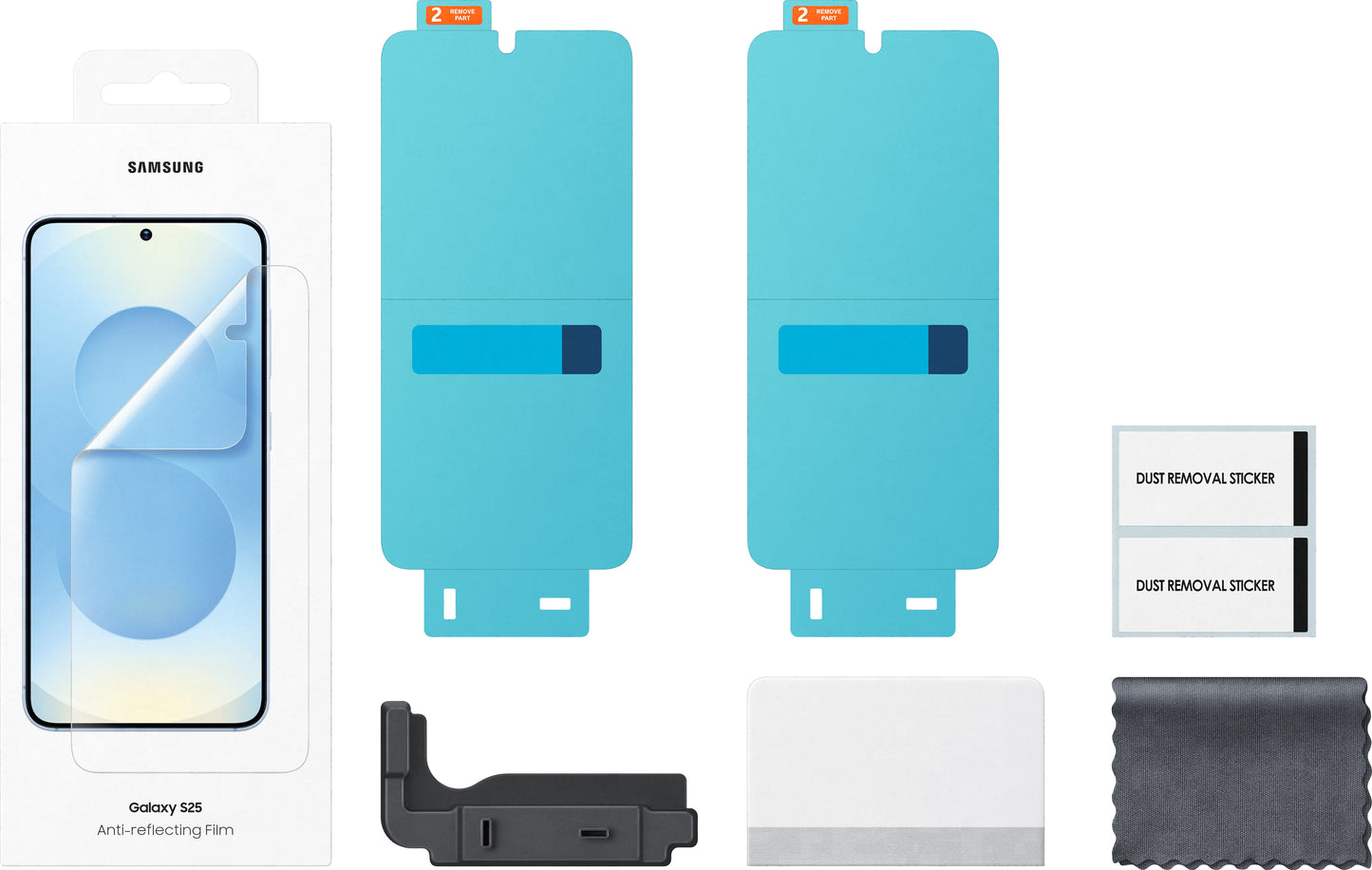 Folie de protectie Ecran Anti-reflecting pentru Samsung Galaxy S25 S931, Plastic, Set 2 bucati EF-US931CTEGWW