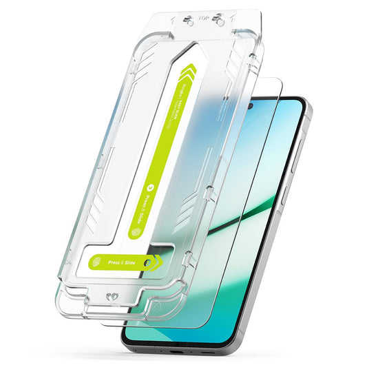 Folie de protectie Ecran Ringke Easy Slide pentru Samsung Galaxy A56 A566, Sticla Securizata, Full Glue, Set 2 bucati