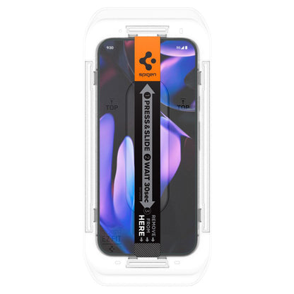 Folie de protectie Ecran Privacy Spigen GlastR EZ FIT pentru Google Pixel 9 / 9 Pro, Sticla Securizata, Full Glue, Set 2 bucati