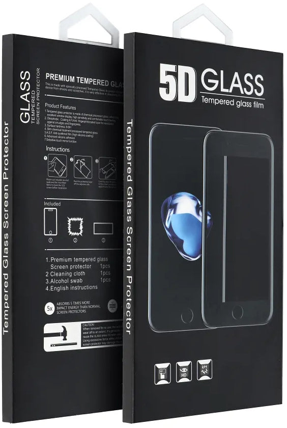 Folie de protectie Ecran OEM pentru Motorola Edge 60 Fusion / Edge 60, Sticla Securizata, Full Glue, 5D, Neagra