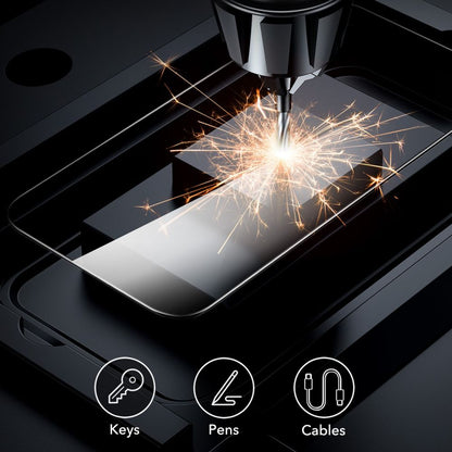 Folie de protectie Ecran ESR pentru Apple iPhone 16 / 15, Sticla Securizata, Full Glue, Set 2 bucati, Neagra