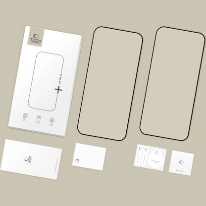 Folie de protectie Ecran Tech-Protect FIT+ pentru Xiaomi Poco F8 Pro, Sticla Securizata, Full Glue, Set 2 bucati, 2.5D, Neagra