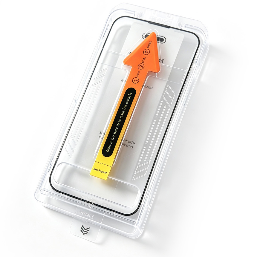 Folie de protectie Ecran OEM Dust Free Easy Fit pentru Apple iPhone 16 Plus / 15 Plus / 14 Pro Max, Sticla Securizata, Full Glue, Neagra
