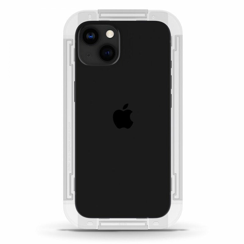 Folie de protectie Ecran Spigen GlastR EZ FIT pentru Apple iPhone 17e / 16e / 14 / 13 Pro, Sticla Securizata, Full Glue, Set 2 bucati AGL03385