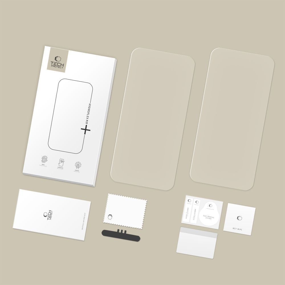 Folie de protectie Ecran Tech-Protect Hydro Flex+ pentru Xiaomi Poco M8 Pro / Redmi Note 15 Pro+ 5G, Plastic, Set 2 bucati