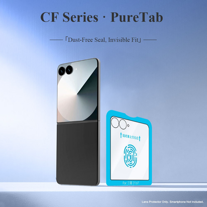 Folie de protectie Ecran Exterior Lereach pentru Samsung Galaxy Z Flip8 F776 / Galaxy Z Flip7 F766, Sticla Securizata, Full Glue, Set 2 bucati, Neagra