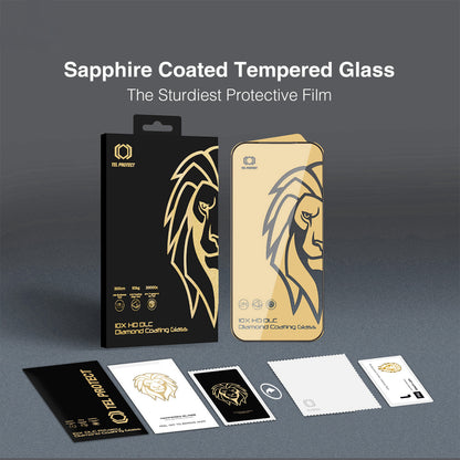 Folie de protectie Ecran Tel Protect 10X HD DLC Diamond Coating pentru Apple iPhone 17e / 16e / 14 / 13 Pro / 13, Sticla Securizata, Full Glue, Neagra