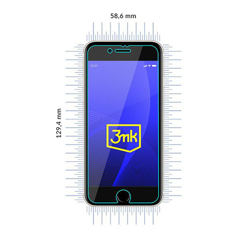 Folie de protectie Ecran 3MK FlexibleGlass pentru Apple iPhone SE (2022) / SE (2020) / 8 / 7, Sticla Flexibila, Full Glue